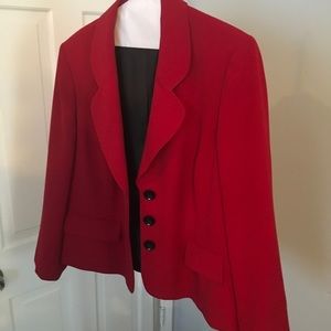 Red dress blazer plus size women